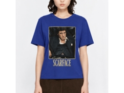 Rockinstone Scarface Movie Bad Guy Solid Royal Adult T-shirt Size:l