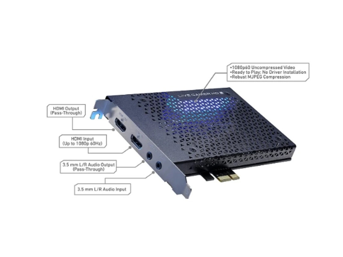 Placa de captura profissional Pcie Live Gamer Hd 2 Gc570 para streaming de PC sem driver, streaming e gravação em vídeo 1080p60 sem Yizhood