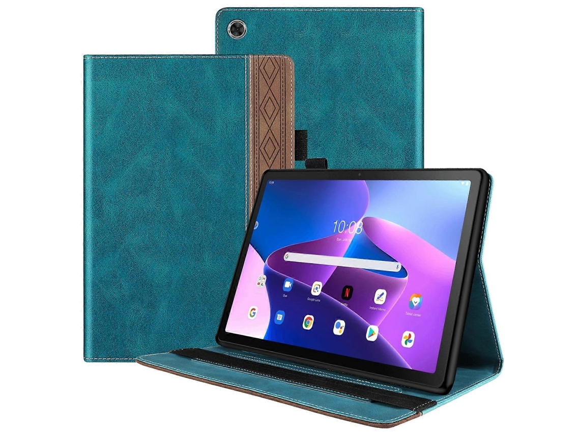 Capa de couro Webake para tablet Lenovo Tab M10 Plus 3ª geração da série Splicing