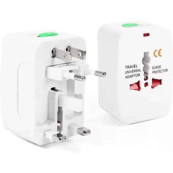 Adaptador De Viagem Universal Ts, Adaptador Universal Multifuncional, Internacional Para 200 Países(frança, Eua, Reino Unido E Austrália), Tudo Em Um