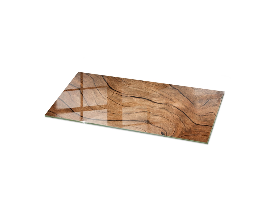 Tampo De Mesa Retangular Espelharte (125x50 Cm - Padrão De Madeira Natural - Marrom)