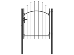 Vidaxl Portão De Jardim Woerden 150 X 100 Cm Aço Cinzeto Trancável
