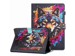 Capa de couro Webake para tablet inteligente com padrão pintado e costura
