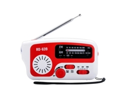 Rádio com manivela solar de 3000 mAh com lanterna multifuncional branca BESTVITE