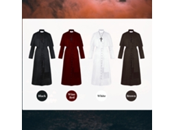 Traje de Padre Medieval com Colar de Cruz | S/MARCA
