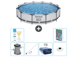 Piscina Bestway Steel Pro Max Redonda 366x76 Cm 5 peças S305 BESTWAY