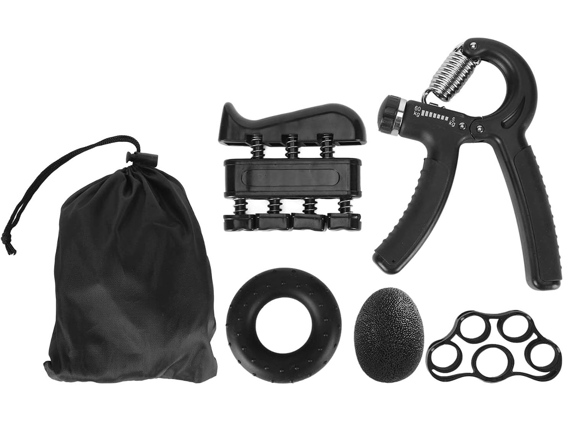 Kit Para Fortalecimento Das Mãos E Antebraços Com Resistência Ajustável De 5a 50kg 11a 110lbs, Inclui Bola De Preensão E