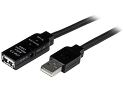 Cabo de Dados STARTECH (USB A - 5 m - Preto)