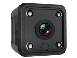 Minicâmera Bestvite com WiFi HD 1080p, áudio esportivo e visão noturna (preta)