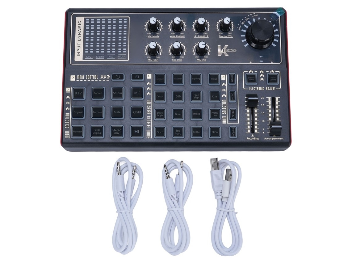 Placa de som para mixagem de DJ e efeitos vocais