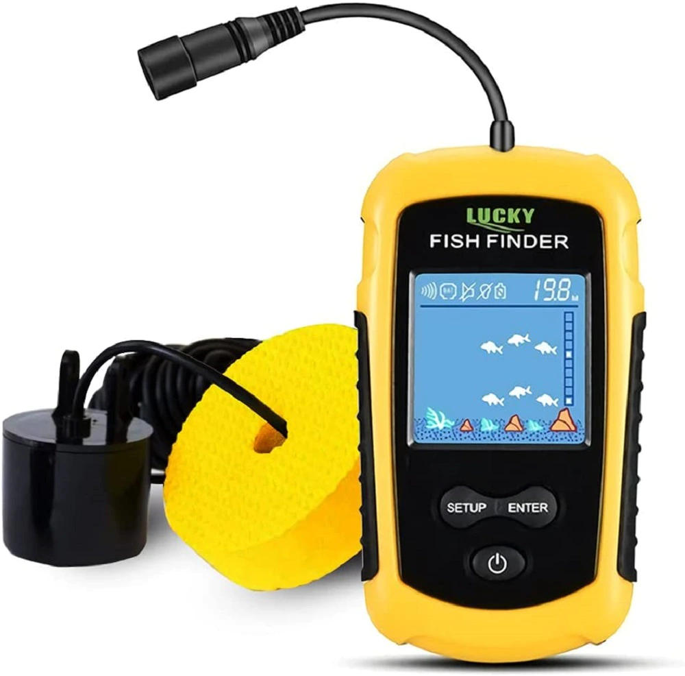 Medidor Port?til de Profundidade LUCKYFISH com Detetor de Peixes