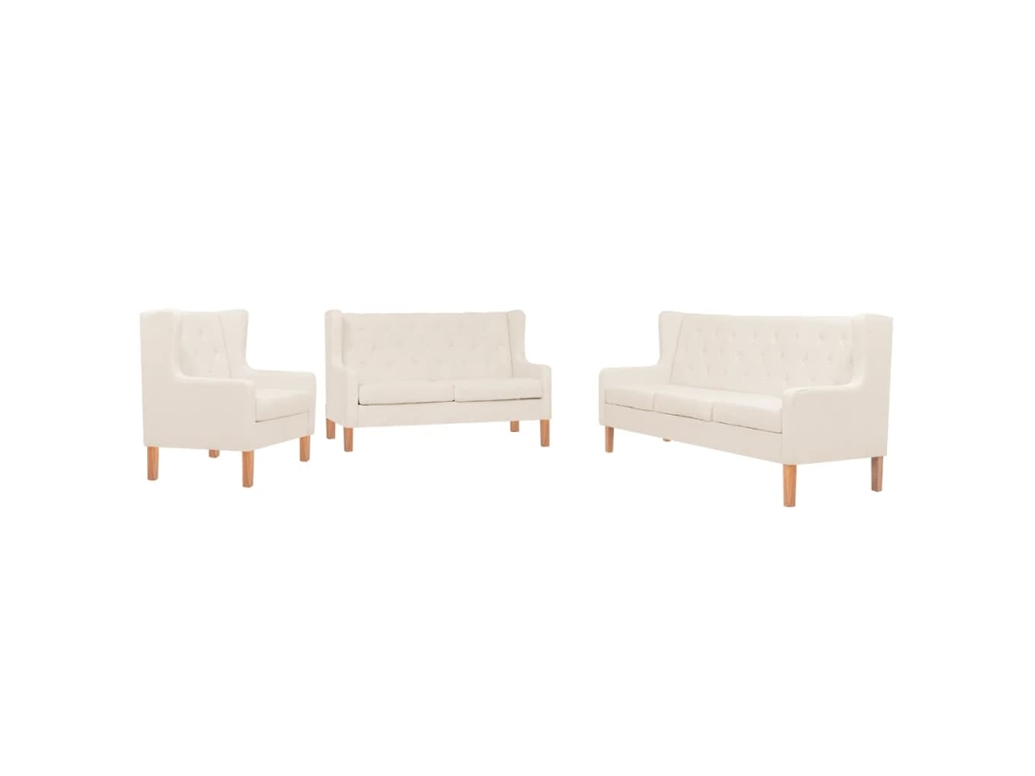 Sofa Set, Sofa Sets Vidaxl Branco Tecido (n/a)