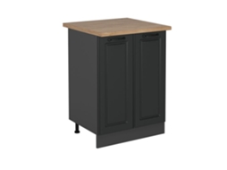 Móvel de cozinha baixo R-Line, 60cm, PT Carvalho, Antracite campanha, Antracite VICCO