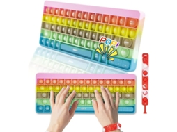 2026 teclado de Juguete Fidget Pop Con Letras, Juego Sensorial para Niños, Alivio Del Estrés Y La Ansiedad, Reutilizable.