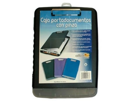 Portadocumentos OFFICE BOX Pinça A4 Preto