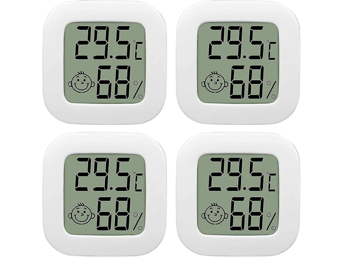 Conjunto De 4 Termômetros De Ambiente, Mini Termômetro E Higrômetro Digitais Com Lcd
