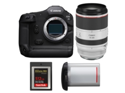 Eos R1 + Rf 70 200mm F/2.8 L Is Usm + 1 Sandisk 512gb Extreme Pro Cfexpress Type B + Canon Lp e19 + Ebook “20 Dicas para Fotos Que Impressionam” CANON