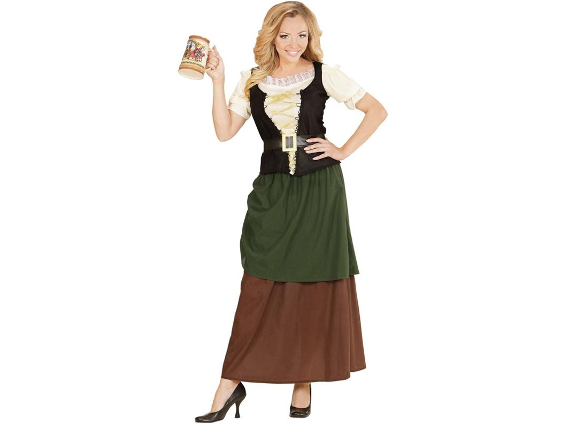 Fato de moça medieval com cinto para mulher