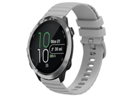 Bracelete Para Garmin Forerunner 645 Music 20mm Silicone Watch Band Cinza Lalamoli