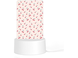 Charmosa luminária noturna em formato de cerejeira vermelha, durável e resistente a curtos-circuitos, com LED sem sobretensão.