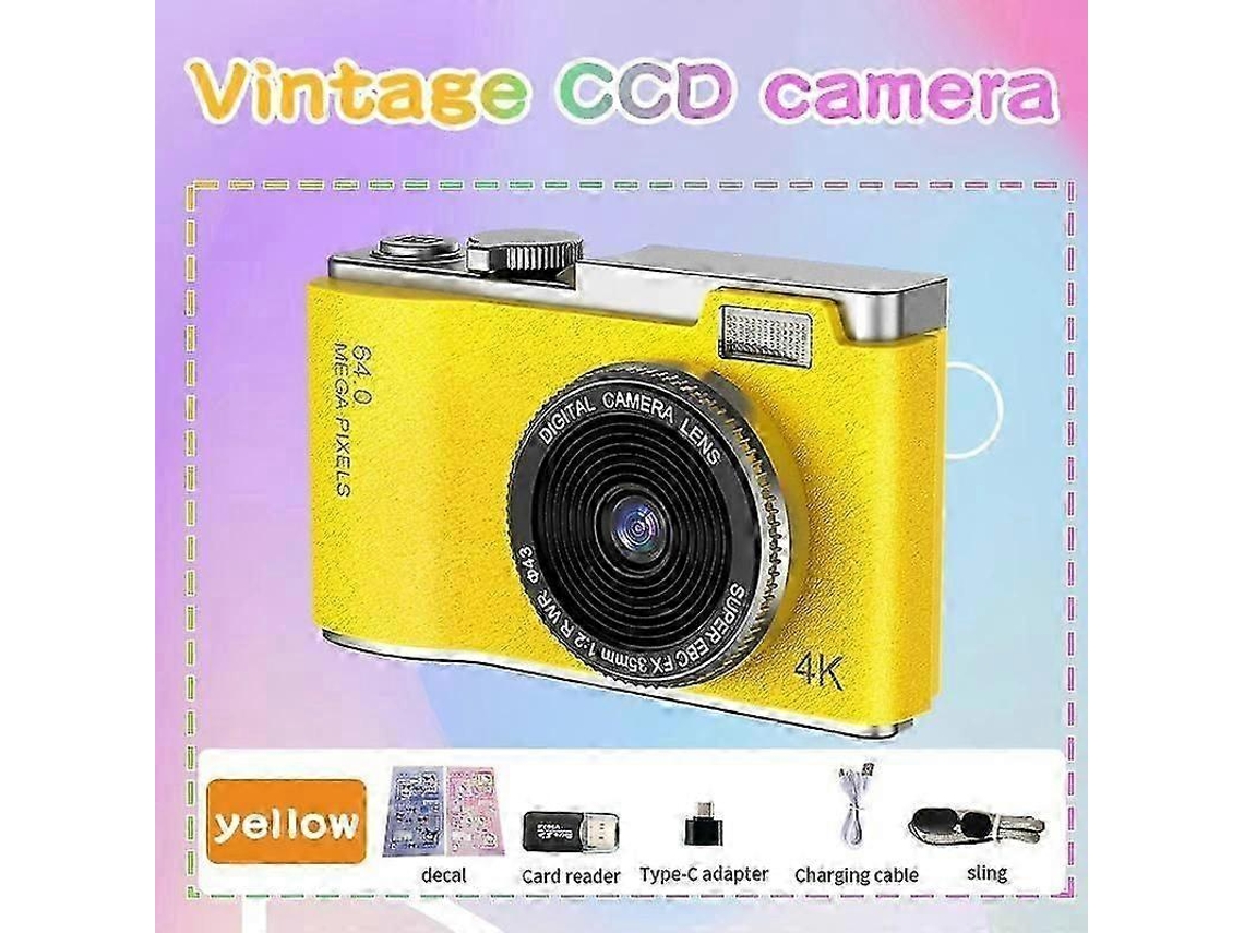 Câmara Digital 64 Mp Full Hd 1080p Com Ecrã De 2,4 Polegadas E Zoom 16x Para Estudantes E Iniciantes