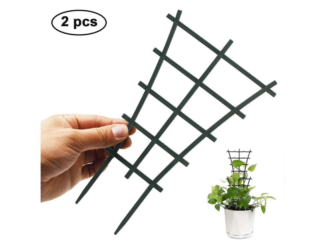 2 treliças plásticas para plantas trepadoras, suportes DIY, mini, empilháveis, novos | S/MARCA