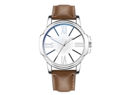 Relógio de Pulso Masculino de Quartzo com Pulseira de Couro Casual Vidro (6)