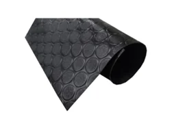 Revestimento Antiderrapante - Circulos Preto - 1mm - 100x400cm - Composição 100% PVC - Pavimento PVC - Piso de Borracha