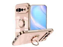 Capa Protetora Com Eletrodeposição Para Google Pixel 11 Pro Xl Com Anel (rosa)