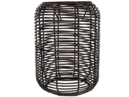 Pantalla colgante de tela tejida para lámpara de araña, lámpara de techo para el hogar (E27/E24) negra - aquaforge