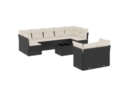 Garden Sofa Set, Garden Sofa Sets Vidaxl Preto Rattan / Vime (n/a)