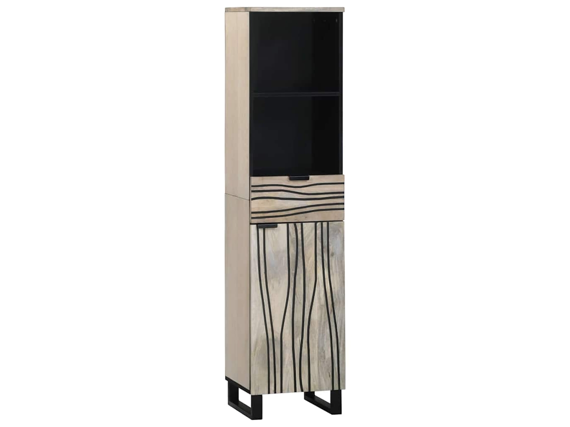 Armário para Pia de Banheiro com Porta Branco 38x33x160 cm MAISON EXCLUSIVE