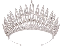 Tiara De Noiva Elegante Em Metal Prateado Ciieeo (1 Peça), Leve E Portátil, Ideal Para Cerimônias De Casamento.