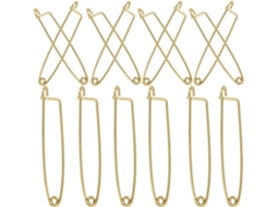 Fuoyloo 50-bases De Alfinete Em Metal Dourado Formato P, Design Seguro E Confiável, Material Estável E Durável
