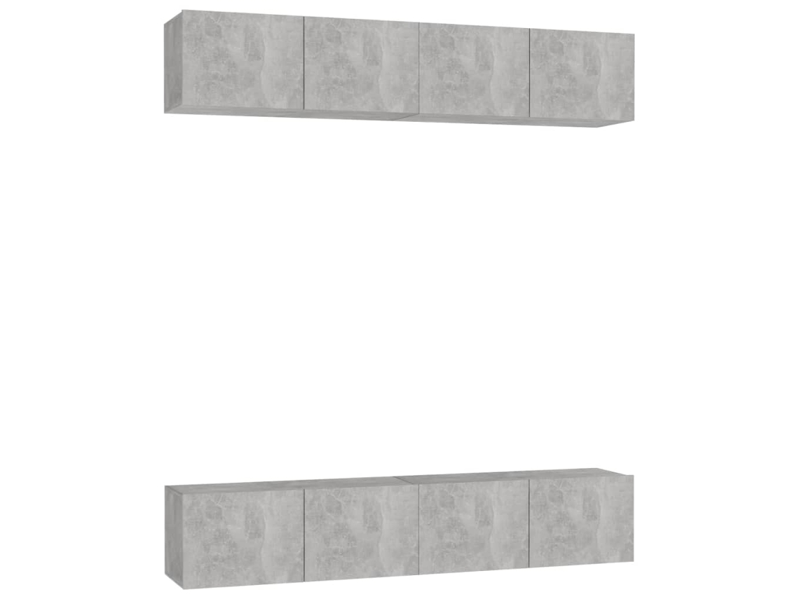 Tv Cabinet Set, Tv Cabinet Sets Vidaxl Cinzeto Madeira Processada (n/a)
