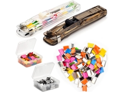 Grampeador Reutilizável Sem Grampos, Grampeador De Escritório Com 100 Grampos De Aço Inoxidável, Zqkla Aquaforge