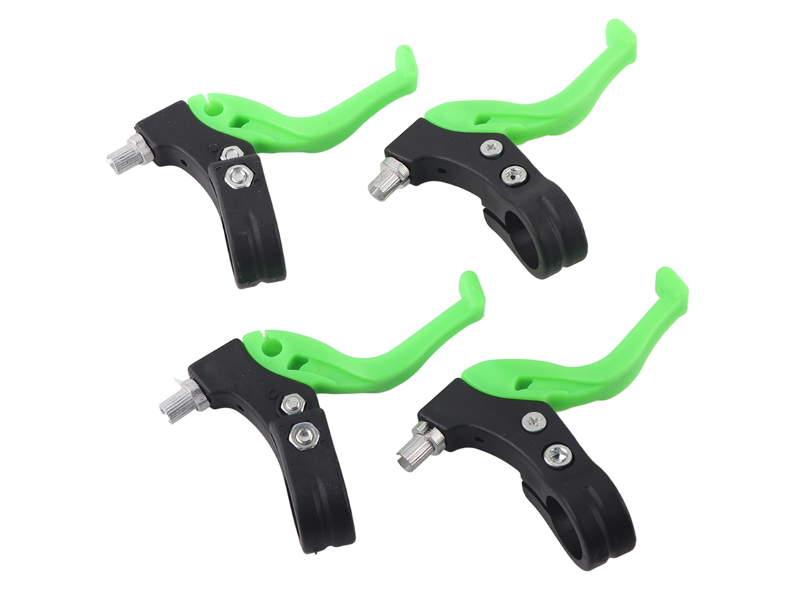 Manete De Freio Para Bicicleta Infantil Ergonômica Ajustável Para Guidão 22.2mm/0.9in Preto Verde