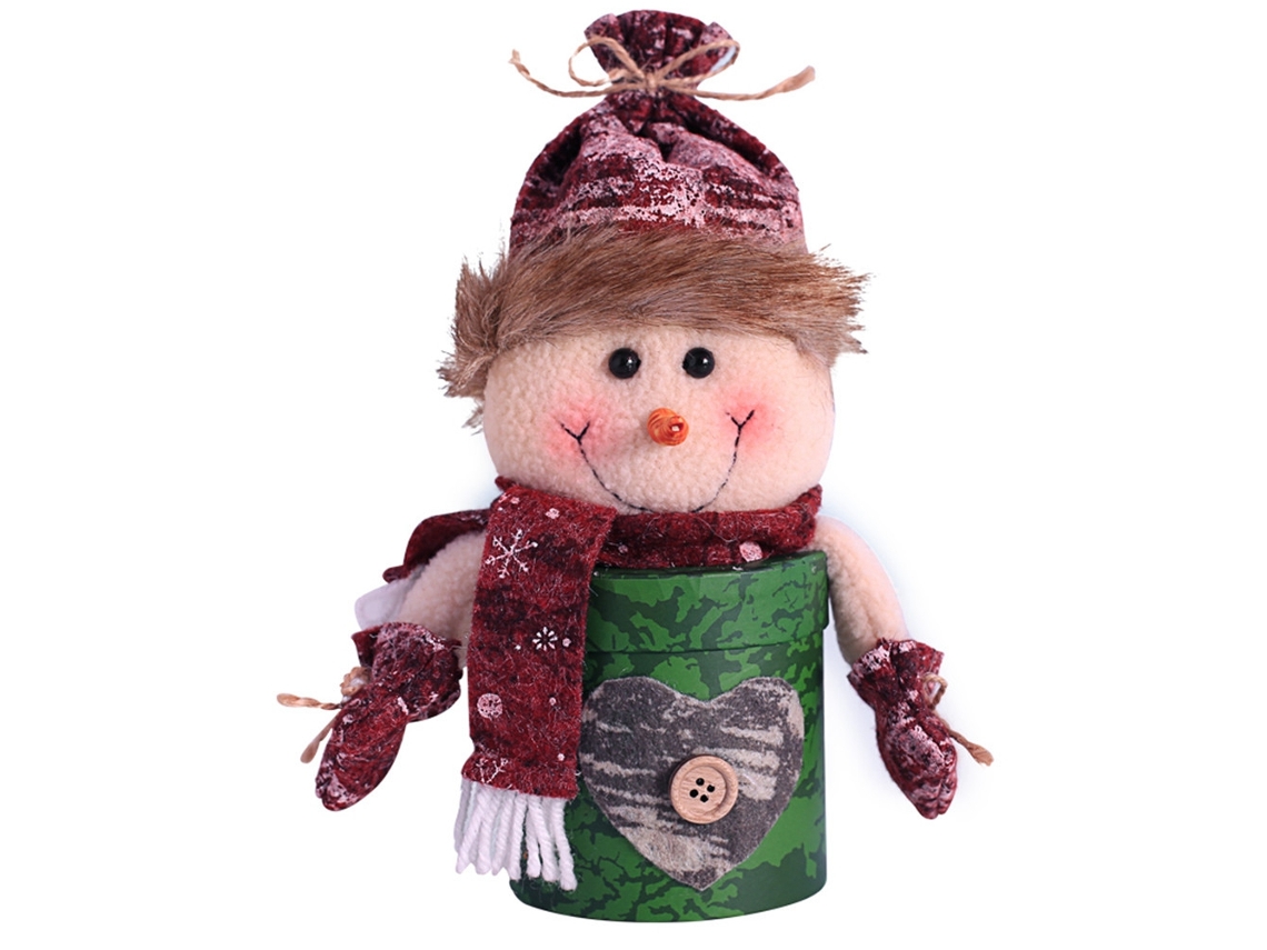 Caixa De Natal Laxiscreed Com Padrão De Boneco De Neve Para Guardar Doces, Maçãs E Pequenos Presentes