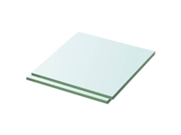 Vidaxl Prateleiras 2 Pcs 30x25 Cm Vidro Transparente