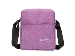 Bolsa Transversal Masculina Casual (roxa), Leve E Impermeável, Em Nylon.