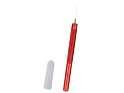 Dispensador ergonômico de metal com altura ajustável, projetado para uso em maquetes e artesanato.