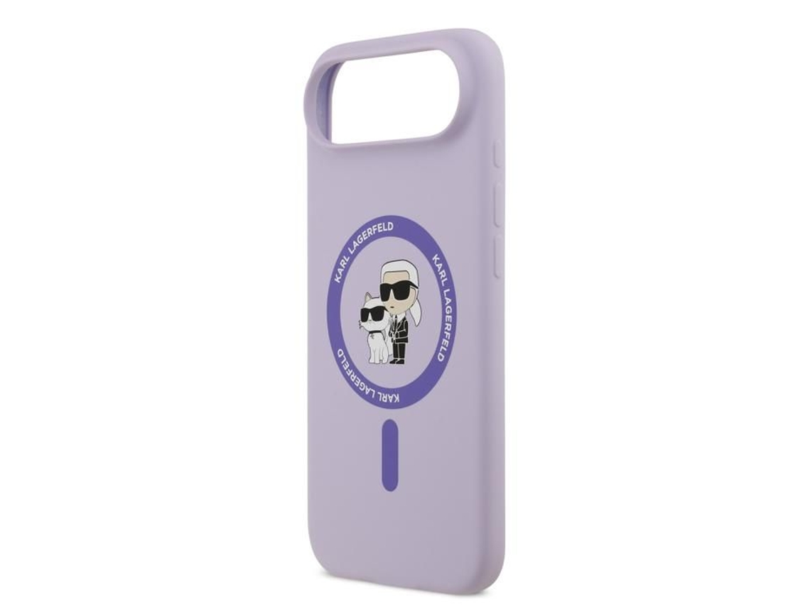 Capa De Silicone Líquido Karl Lagerfeld Karl E Choupette Com Magsafe Para Iphone 17 Air 6,5 Roxa - Klhmp17mscmkcrhu