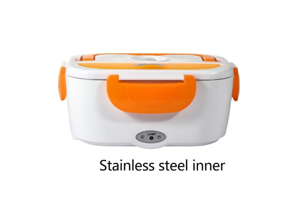 Lancheira Elétrica Portátil De Aço Inoxidável Com Copo Medidor Laranja Slowmoose