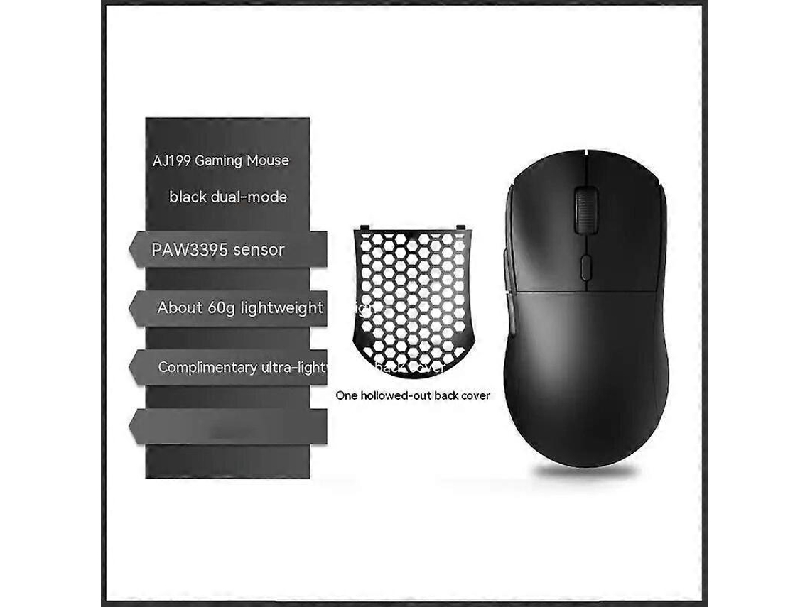 Rato Semi Fio Ajazz Aj199 2.4g Com Sensor Paw3395, Recarregável, Fps De Baixa Latência, Leve, Acessórios Para Laptop Win Mac, Ratos E Trac Slowmoose