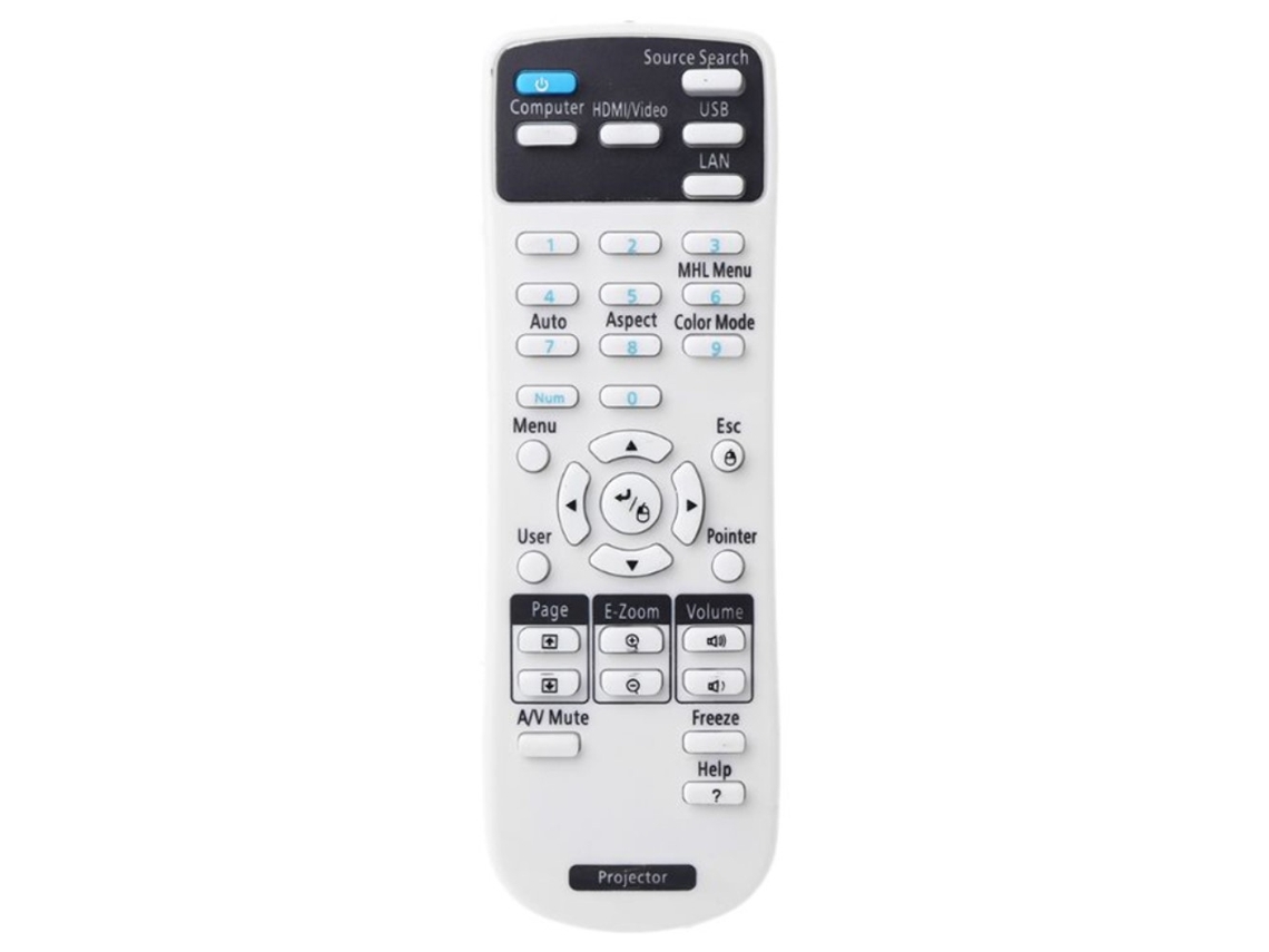 Controle Remoto De Substituição Para Projetor Epson Ex3220 Ex5220 Ex5230 Ex6220 Ex7220(cinza)