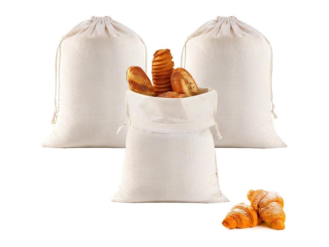 Sacos De Algodão Para Pão, 40 × 30 Cm, 40 X 30 Cm, Recipientes Reutilizáveis Para Guardar Pão, Pauzinhos