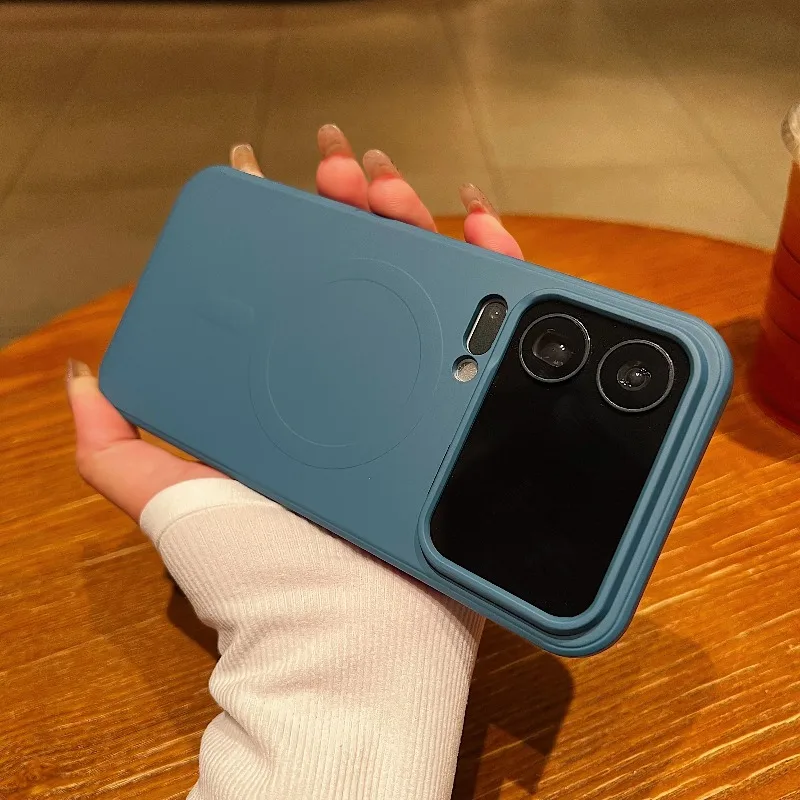 Capa Magnética De Silicone Líquido (azul) Para Xiaomi 14 Pro, Resistente A Impactos E Ultrafina.