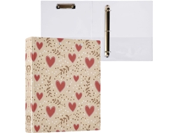 Pasta de 3 Argolas para Papel Tamanho Carta , Organizador Redondas com Prancheta, Suporte Pran (27,9 X 21,6 Cm)