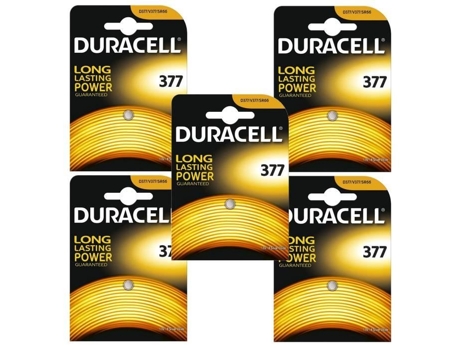 Pacote com 5 Baterias Duracell 376-377 ALPEXE