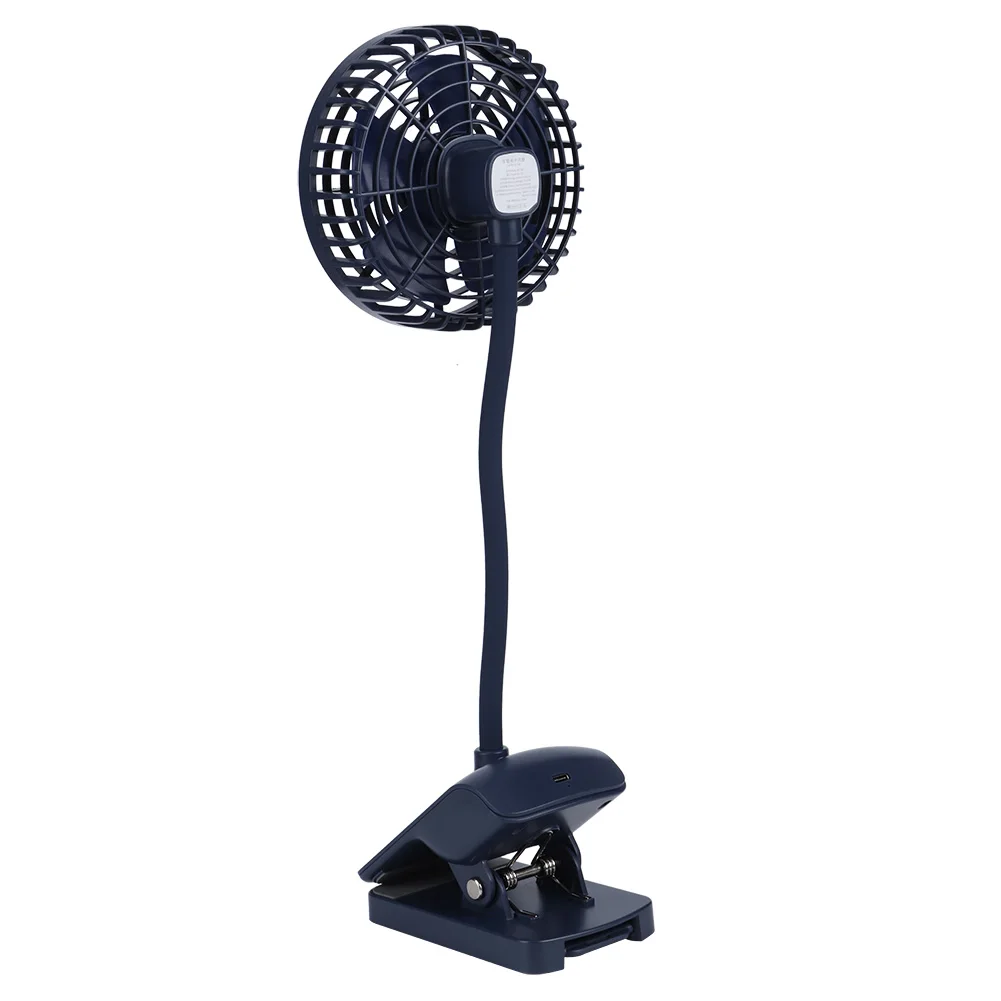 Mini Ventilador de Mesa Recarregável MDUG com Clipe, 3 Velocidades (azul)